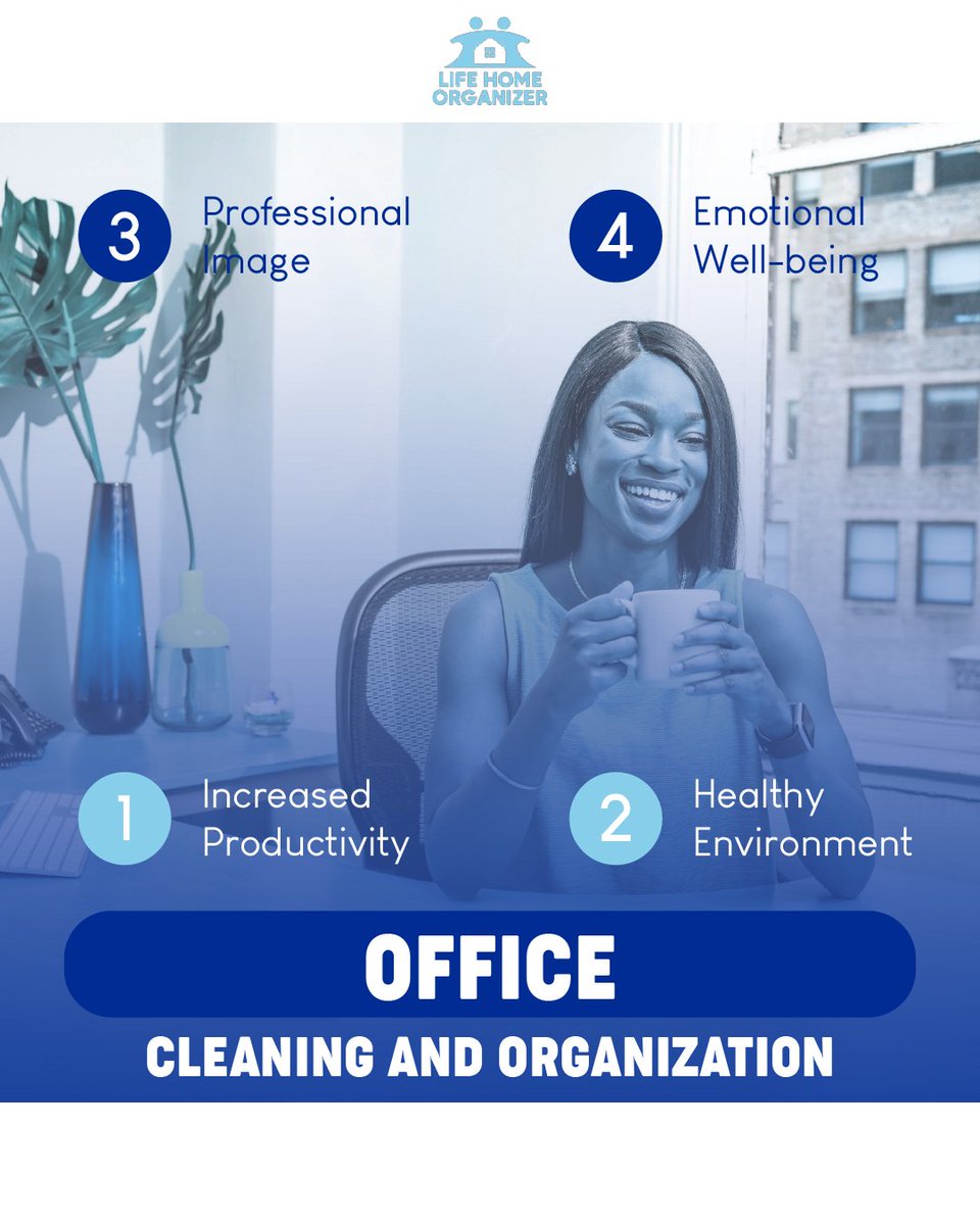 LifeHomeOr's tweet image. Transform your office into a neat and stress-free space! 🗃️ Let our cleaning and organization experts work their magic. 

Say goodbye to chaos and welcome productivity! 🚀🧹