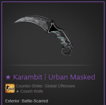 BossSuperKing's tweet photo. 🔥CSGO GIVEAWAY

★ Karambit | Urban Masked ($280)  

How to enter📷@BossSuperKing  2. Like this Tweet 3. Retweet 4. Tag 2 friends  

Winner announced in 7 days! Good luck!  

#csgo #giveaway #csgoskins #CSGOGiveaway #csgoskinsgiveaway https://t.co/AK6oXAeFLS