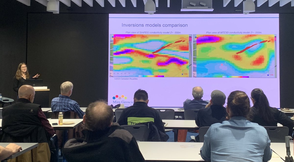 MiraGeoscience's tweet image. The power of #open_source inversion codes, like 
#SimPEG, combined with the #visualization capabilities of #Geoscience_ANALYST is undeniable! See a few snapshots of Stanislawa Hickey's talk at the 2024 @geotech Symposium last week.
Explore this case study: t.ly/j2kqx