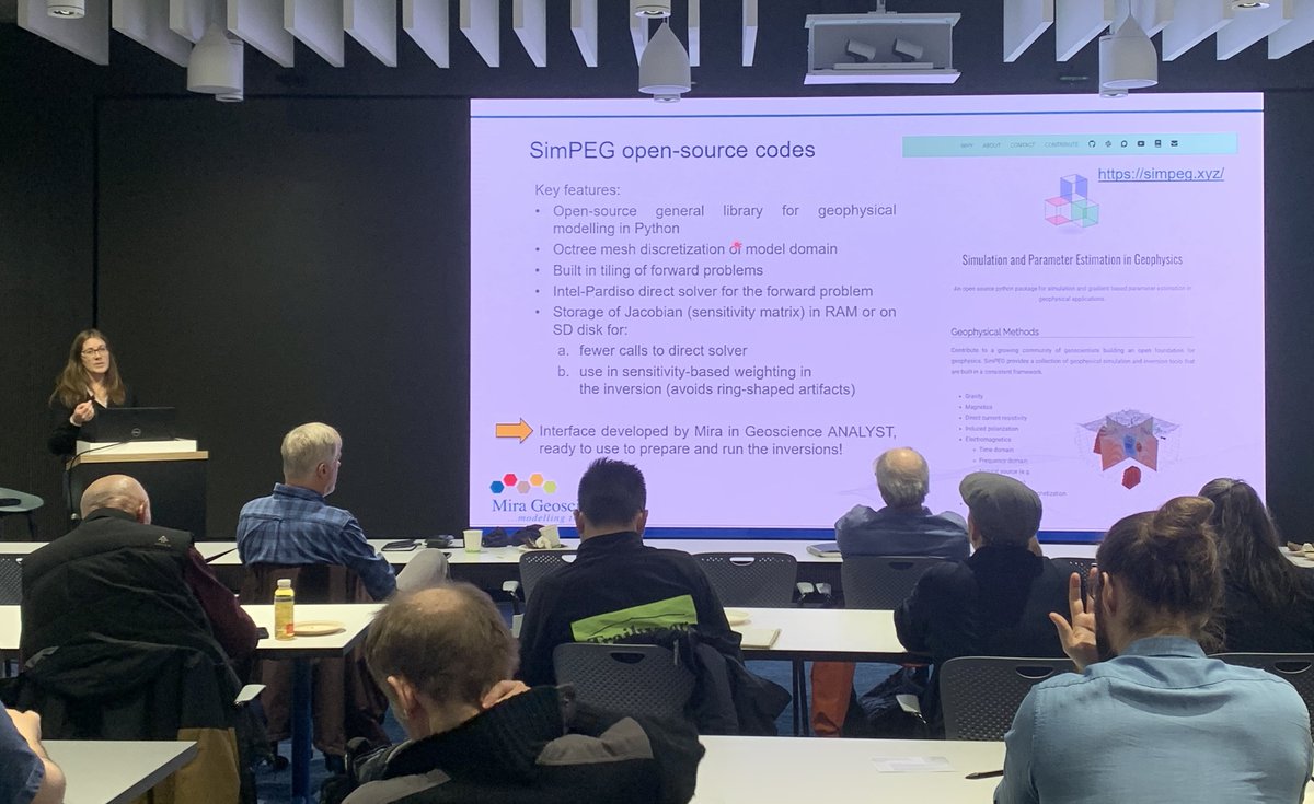 MiraGeoscience's tweet image. The power of #open_source inversion codes, like 
#SimPEG, combined with the #visualization capabilities of #Geoscience_ANALYST is undeniable! See a few snapshots of Stanislawa Hickey's talk at the 2024 @geotech Symposium last week.
Explore this case study: t.ly/j2kqx