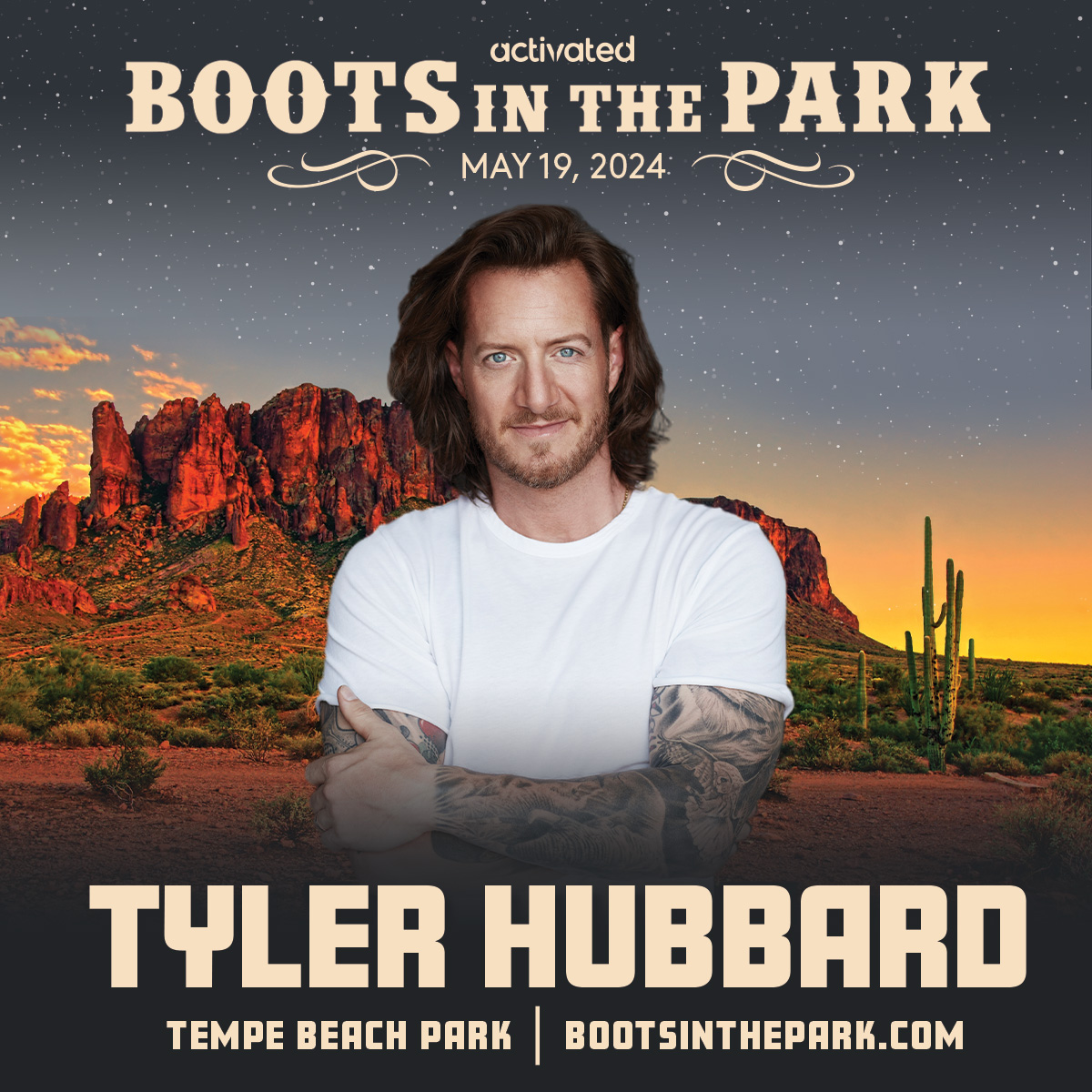 HAPPY BIRTHDAY @tylerhubbard 🥳 You can see #tylerhubbard LIVE at #bootsinthepark in Tempe this summer! Get your tickets today! #tylerhubbard #tempe #musicfestival #country #countrymusic #music