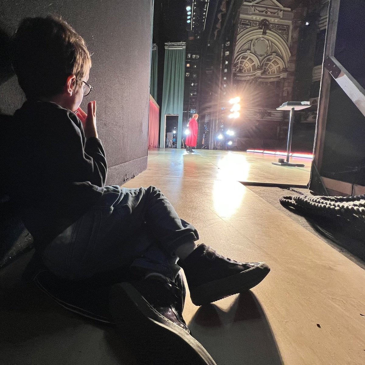 And the boy got to watch a bit from the wings at the weekend - he had notes, but was impressed...