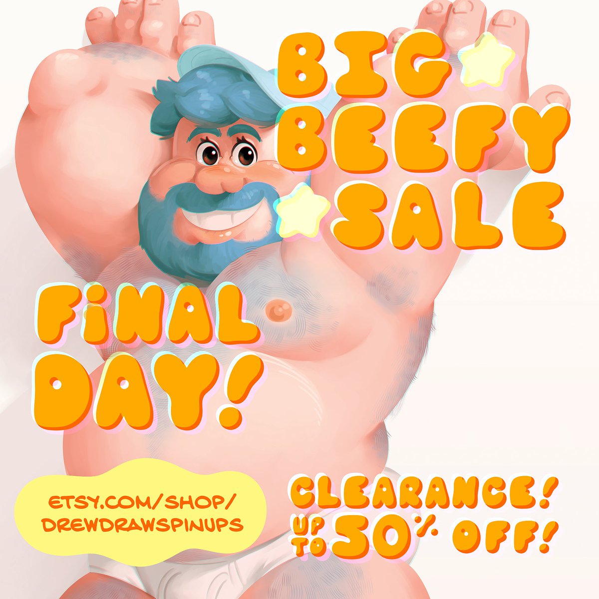 Hey folks! Today's the FINAL DAY of the Big Beefy Sale over on my Etsy, so take a look and get that last minute Valentine's gift (or a lil' treat for yourself)! Link in thread!