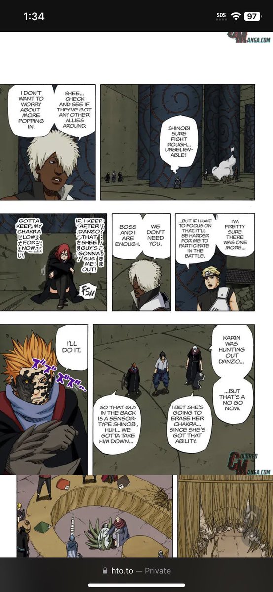 kontetsukages's tweet photo. @theonetrueedge1 And also not sure how relevant this is but Karin is uniquely able to remove her chakra signature so others can’t sense her. It wouldn’t be unique if chakra couldn’t always be sensed. https://t.co/aHzUleOXsS