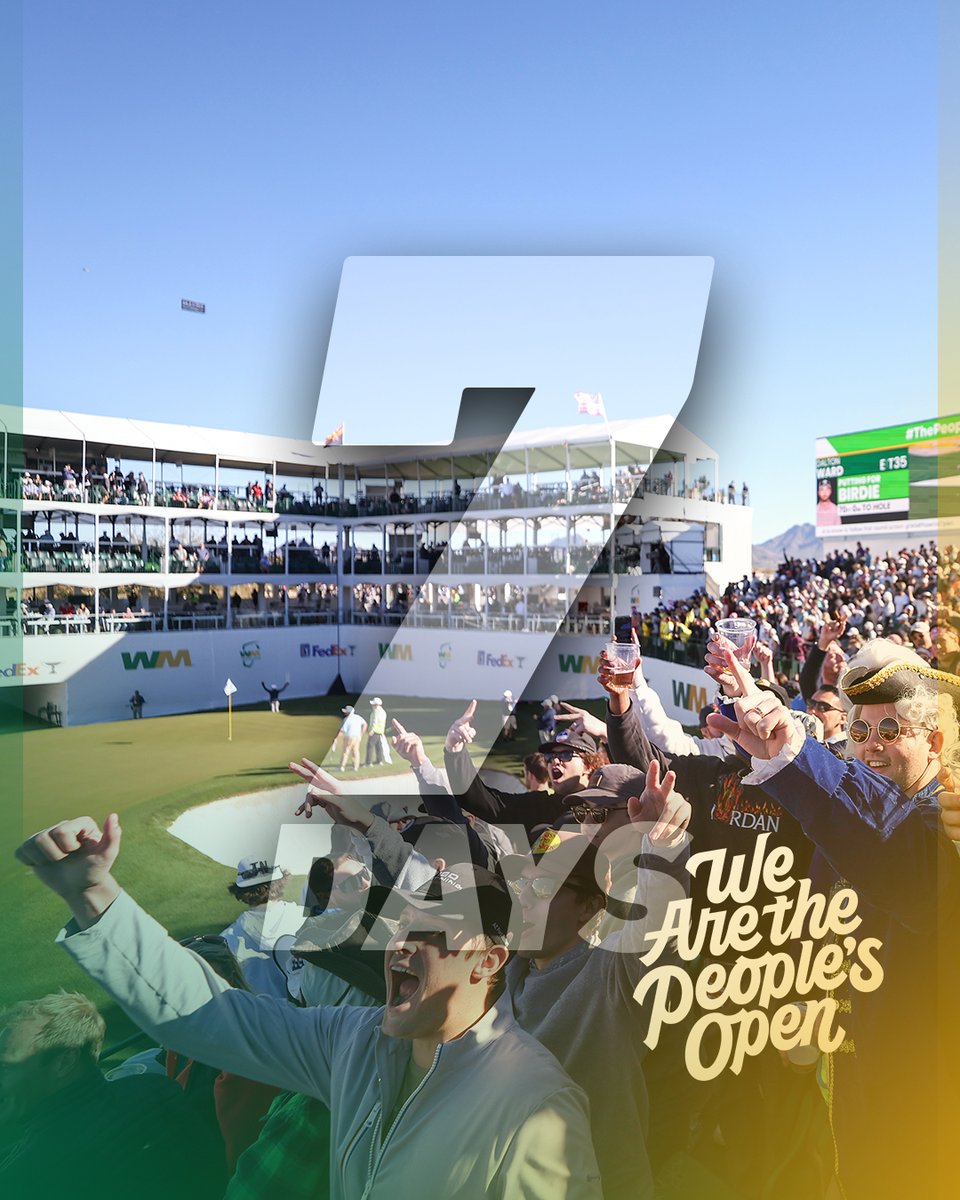 Next week can't come soon enough! We are 7️⃣ days out till tourney week. Like this post, tag your crew and share this post for a chance at tix to #thepeoplesopen