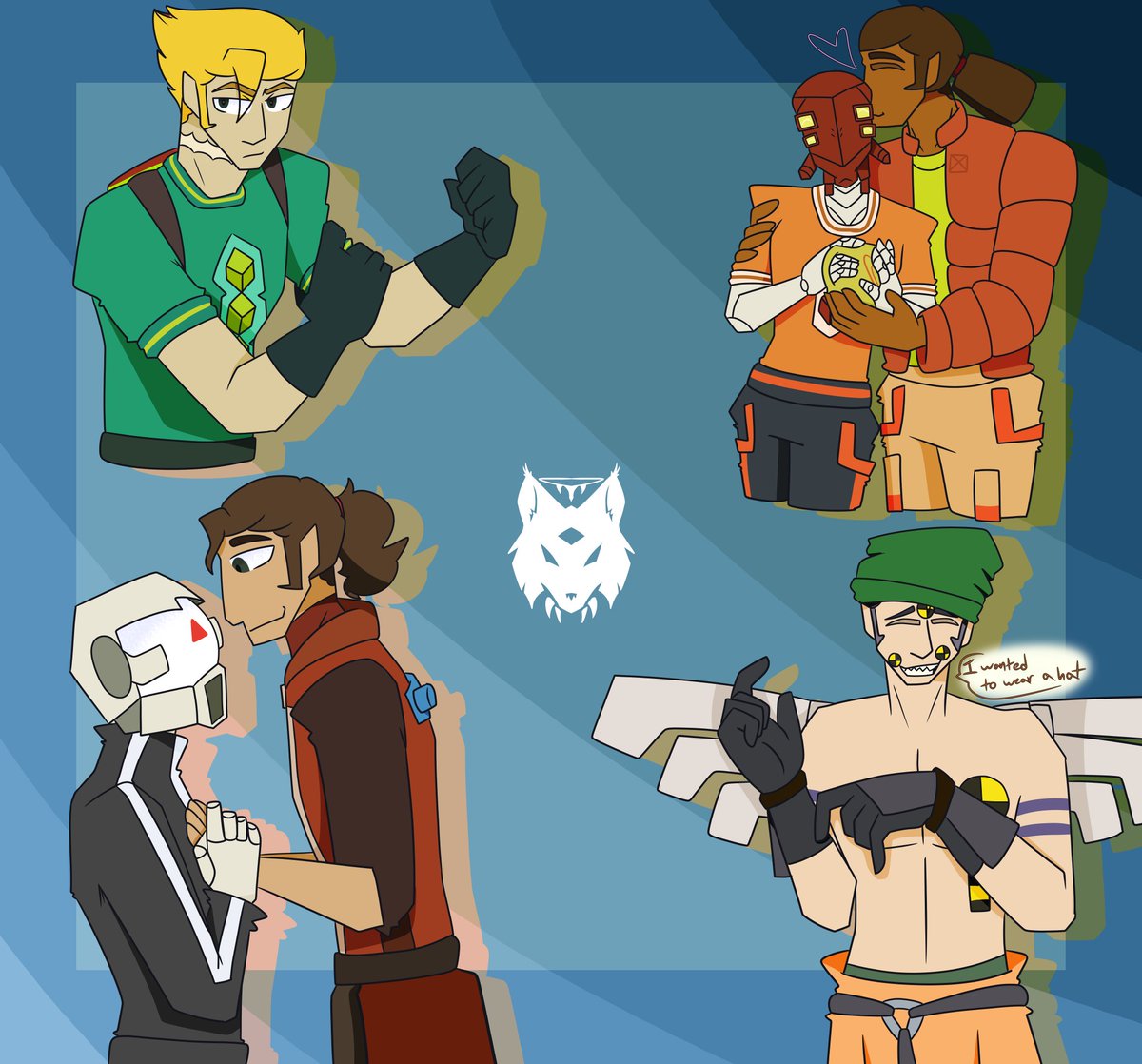 superwolfycat's tweet photo. Look some normal art!! It's nice to draw them normal for a bit!! WOOOO #BombRushCyberfunk https://t.co/sUZitZgmJ9