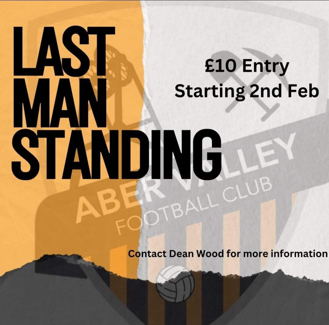 Last chance to get yourself involved 🧡🖤

Always a popular competition with a healthy prize pot

Once you've paid you'll be added to our WhatsApp group that comes with the competition #COTA #abervalleyfclms