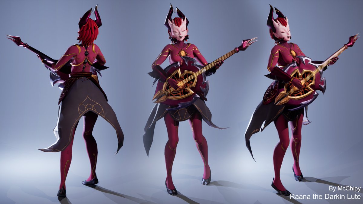 McChipyArt's tweet photo. Finally finished making the Model of my Darkin OC, Raana the Darkin Lute!

More detailed shots can be viewed in my Artstation post.

#OcRaana #3dmodeling #LeagueofLegends https://t.co/usBn3EUNu6