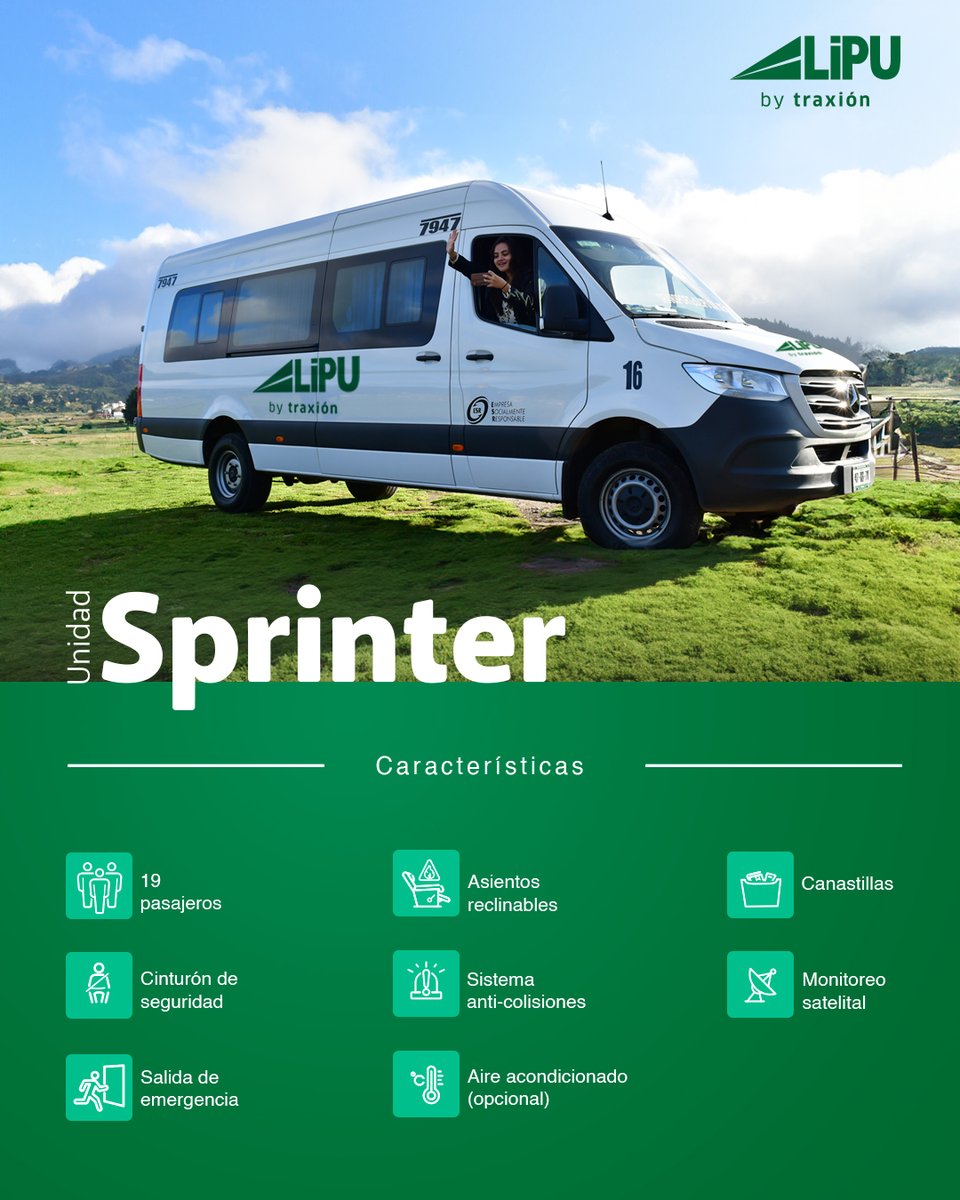 LipuMexico's tweet photo. ¡En LiPU, tenemos la solución perfecta para tu equipo! Con unidades con capacidad desde 14 hasta 40 personas, totalmente equipadas. Explora las opciones en el carrusel. Transporte #Variedad https://t.co/hE7SzbIinE