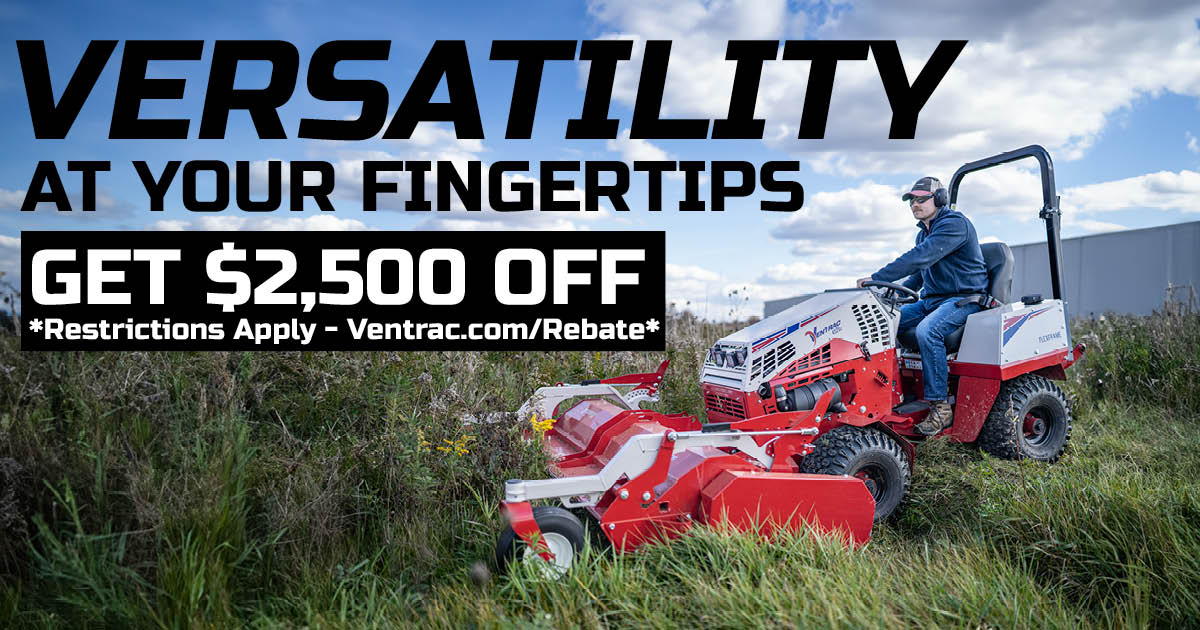 ventrac's tweet photo. Time is running out to take advantage of this rebate on the best and most versatile piece of equipment out there! Visit your local dealer for maximum savings today.

GET $2500 OFF* - https://t.co/EUrACDhjFg

#InstantRebate #BigSavings #Ventrac #Ventrac4520 https://t.co/iGxkRqANjm