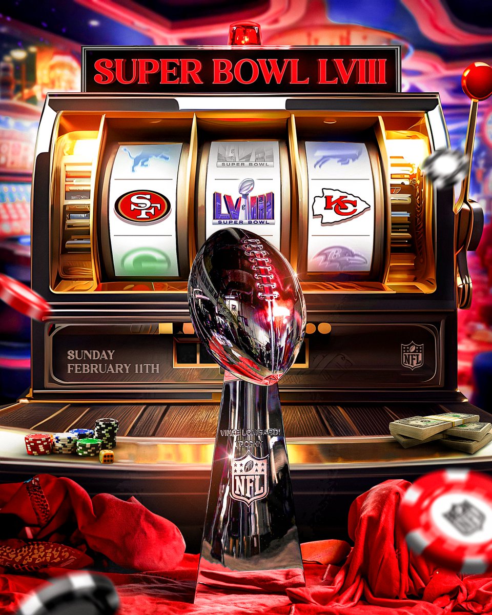 Super Bowl LVIII is Set! #SBLVIII 
<a href="/Niners/">Niners</a> and <a href="/Chiefs/">Kansas City Chiefs</a> head to Las Vegas 🎲 ♠️

Support is Loved! ✨
#smsports #sportsdesign