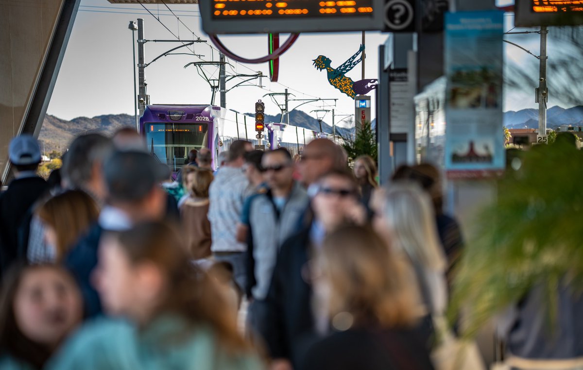 PhoenixMetroBus's tweet photo. Thank you to all who attended the grand opening of the Northwest Extension II! We are especially grateful to all leaders and community members that celebrated with us!
Transit riders are now connected to the Metrocenter area by light rail and bus.
#NWEII #PHX #PublicTransit https://t.co/VWK9QP2ijI