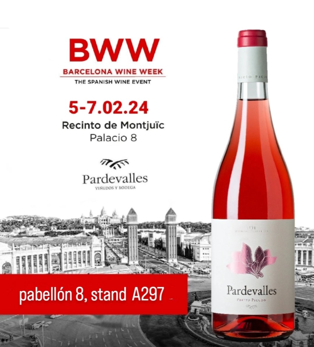 Pardevalles's tweet photo. 📆 Del 5 al 7 de febrero podrás encontrarnos en la BWW Barcelona Wine Week🍷
Ven a visitarnos en el Hall 8, stand A297.
¡Te estaremos esperando! 😉
.
#pardevalles #prietopicudo #albarin #doleon #vinodeleon #bodegapardevalles #bww #barcelonawineweek #barcelonawine #wine #leonesp https://t.co/t9HDWqyqgy
