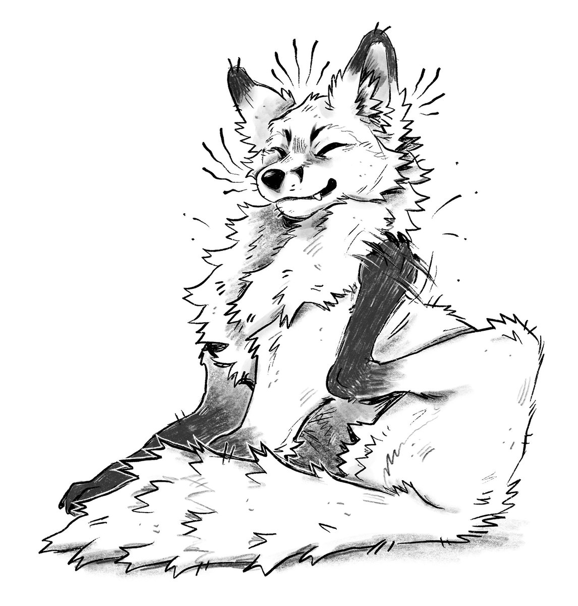 Moth_Sprout's tweet photo. Itchy Fox! https://t.co/v95t9LUqTI