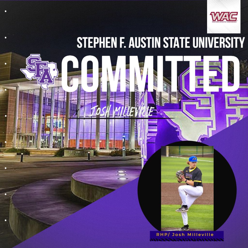 Congratulations to Josh Milleville on his commitment to NCAA DIV 1 Stephen F. Austin State University! @spointathletics @spntbball @SFA_Baseball @The_Noah_Sharp @PBRNewYork @Josh_Milleville