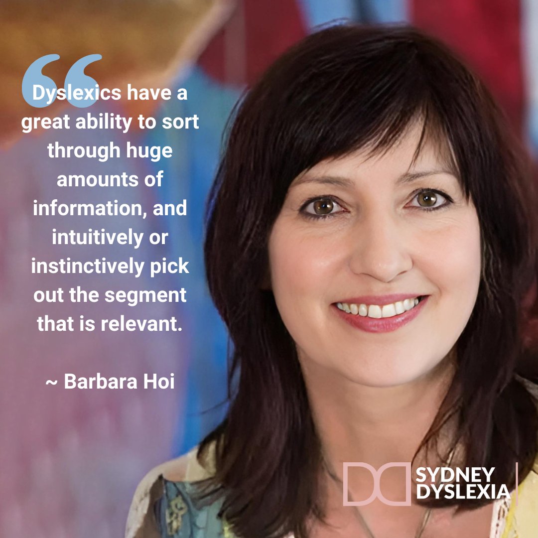 🌐 Barbara Hoi beautifully captures the strength of dyslexics: navigating vast information and intuitively picking out the relevant segment. 🧠 Embrace the power of neurodiversity! 

#DyslexiaStrengths #BarbaraHoiQuote #Neurodiversity #InformationProcessing #dyslexiatherapy
