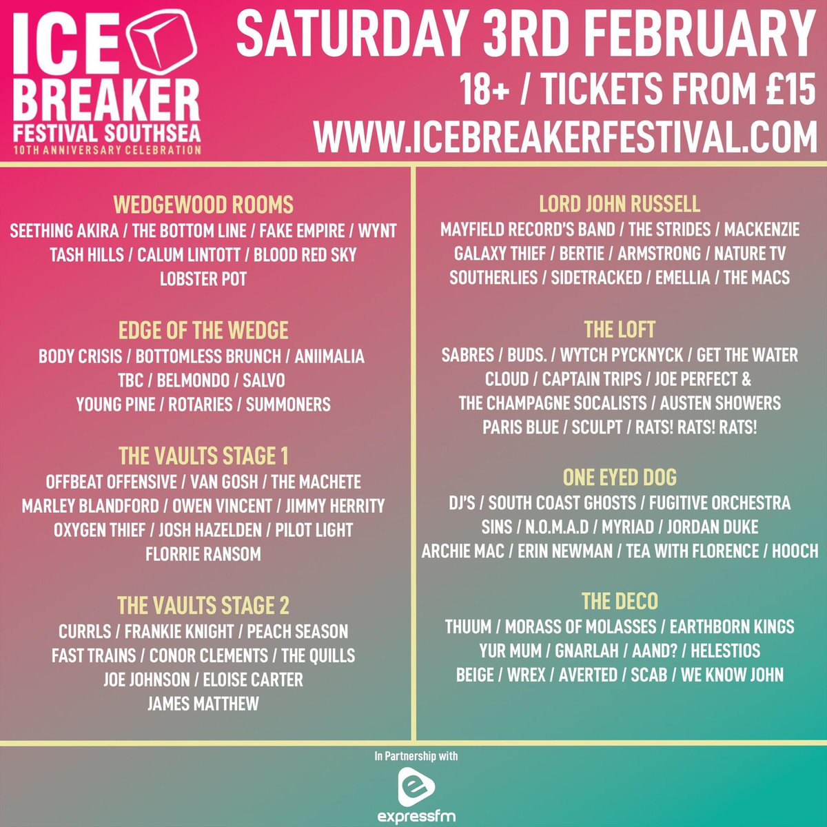 First Festival of 2024 this weekend ❄️🥶❄️🥶❄️🥶❄️🥶❄️🥶❄️🥶 get on down to #Portsmouth for @IceBreakerUK and catch our set at @LordJohnRussel1 where we’re playing alongside so many great acts for a non-stop day of indie music. Get your tickets here 👇🏼 linktr.ee/icebreakerfest…