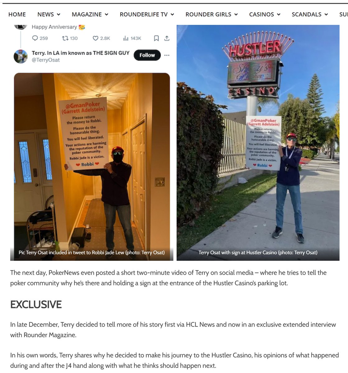 ThePokerKaren's tweet photo. Fun article about @TerryOsat #TheSignGuy written by @MezzoDana for @RounderLife. 
Click Link Below for the FULL ARTICLE!
https://t.co/YaGTGagK3R https://t.co/v4BYL1rlV4