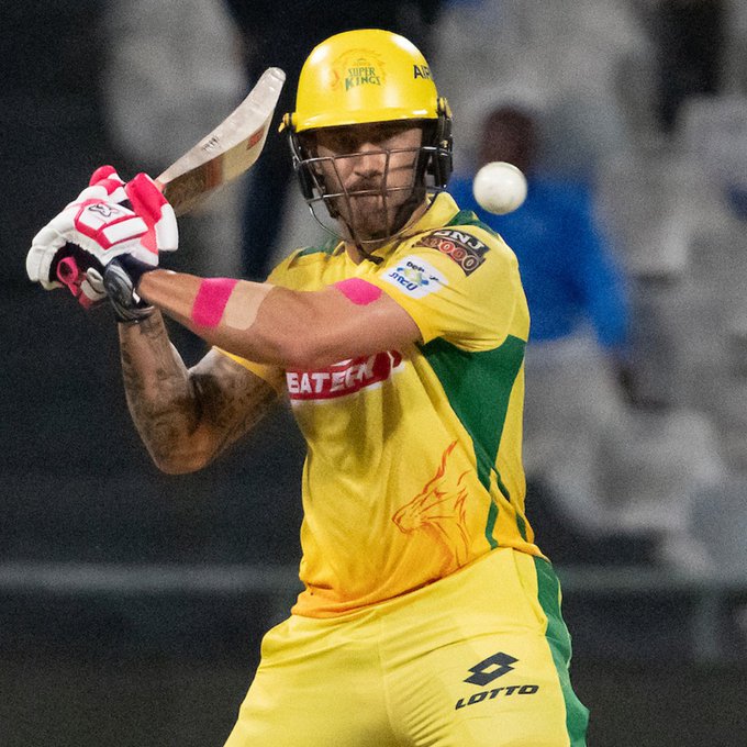 Joburg Super Kings power duo, du Plessis and du Plooy, making it rain sixes! 💥 📹 Credits: Twitter/SA20_League
