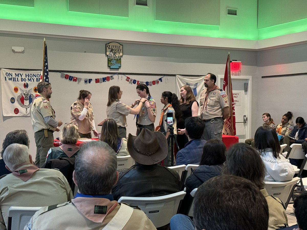 Congratulations to Kiernan El-Hage on becoming an Eagle Scout. We delivered a proclamation to her Eagle Scout Court of Honor with a Springfield District Challenge Coin. She earned the highest Scouting Religious Medal for Orthodox Scouts, the Alpha Omega Medal.