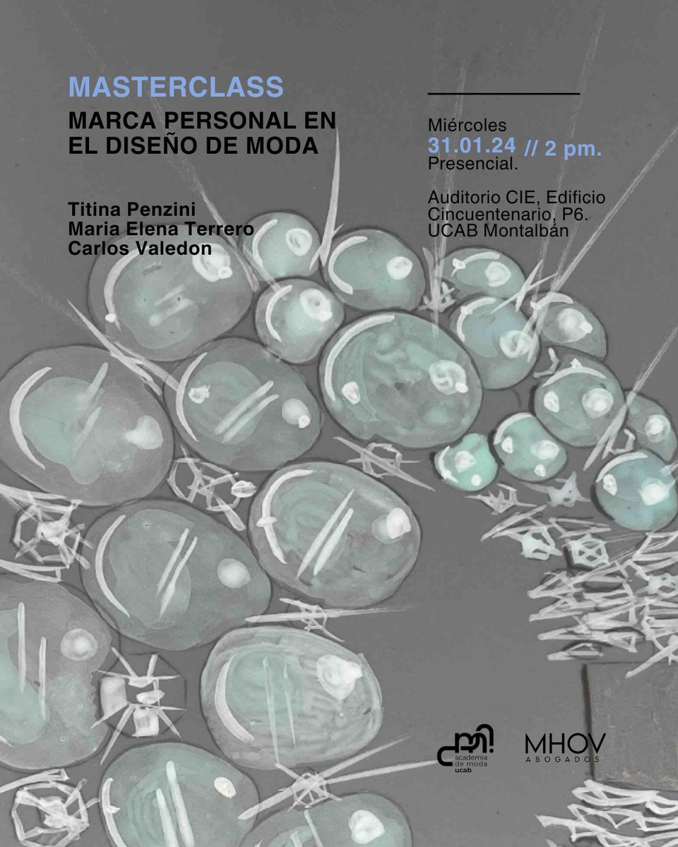 elucabista's tweet photo. #Hoy #ModaUCAB invita a su exclusiva Master Class “Marca personal en el diseño de #moda”, con las ponencias de los abogados expertos: Carlos Valedon y María Elena Terrero, con la participación especial de la ilustradora y editora #TitinaPenzini.
Registro➡️https://t.co/PWl6jnt1Xu https://t.co/7MUp6aY8Hn