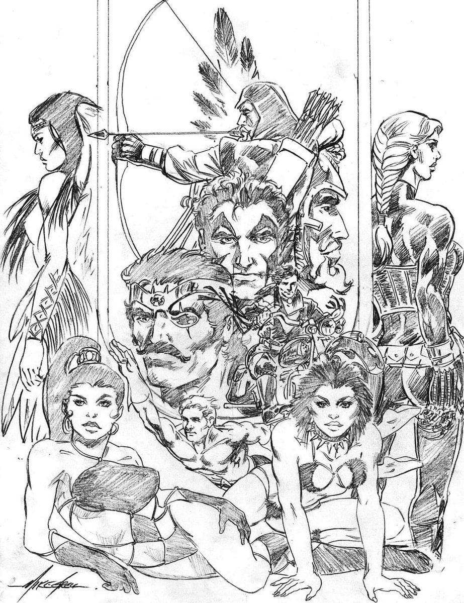 The art book to celebrate Mike Grell's 50th anniversary in comics looks more amazing everyday! Here's a preliminary cover illustration he shared. Fantastic! 😍

kickstarter.com/projects/mikeg…