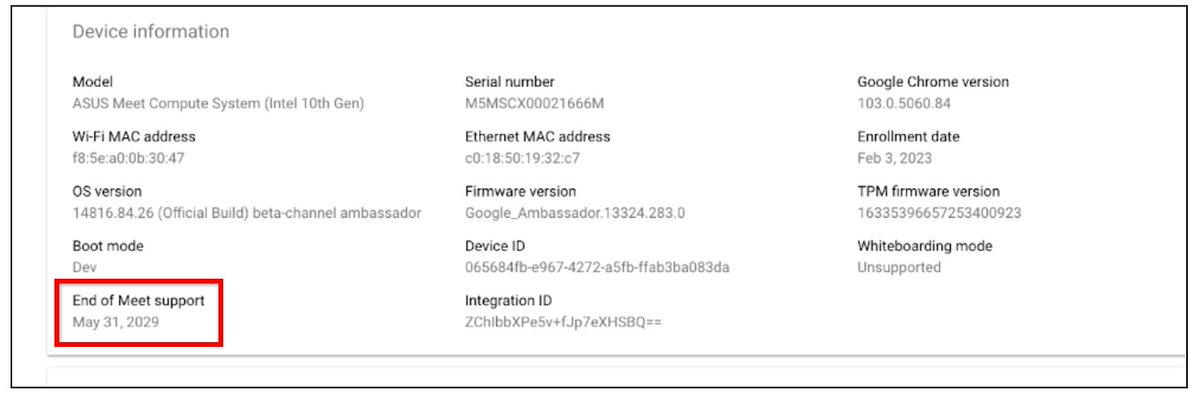 A51FR3D's tweet image. GOOGLE: For Google Meet Hardware, ‘Auto-Update Expiration (AUE)’ will now be referred to as &apos;end of Meet support&apos;: What’s changing

We’re making changes to the terminology that refers to  when a Meet hardware device is no… dlvr.it/T22nWM #Adminconsole #GoogleMeet
