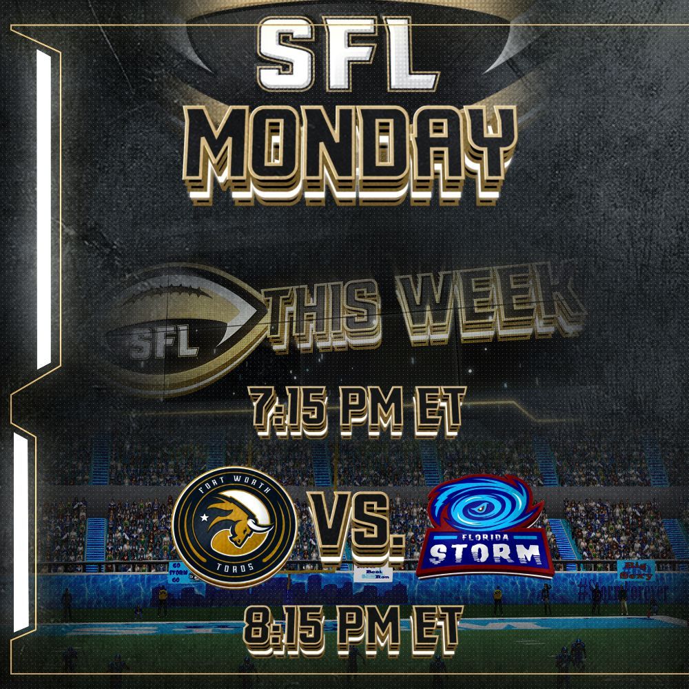It's Monday Monday Monday!

...which means we're recapping the weekend that was in the SFL at 7:15 pm ET before our Monday Night Spectacular this week: Fort Worth at Florida! #makeanimpact

Watch live: buff.ly/42jzXIP