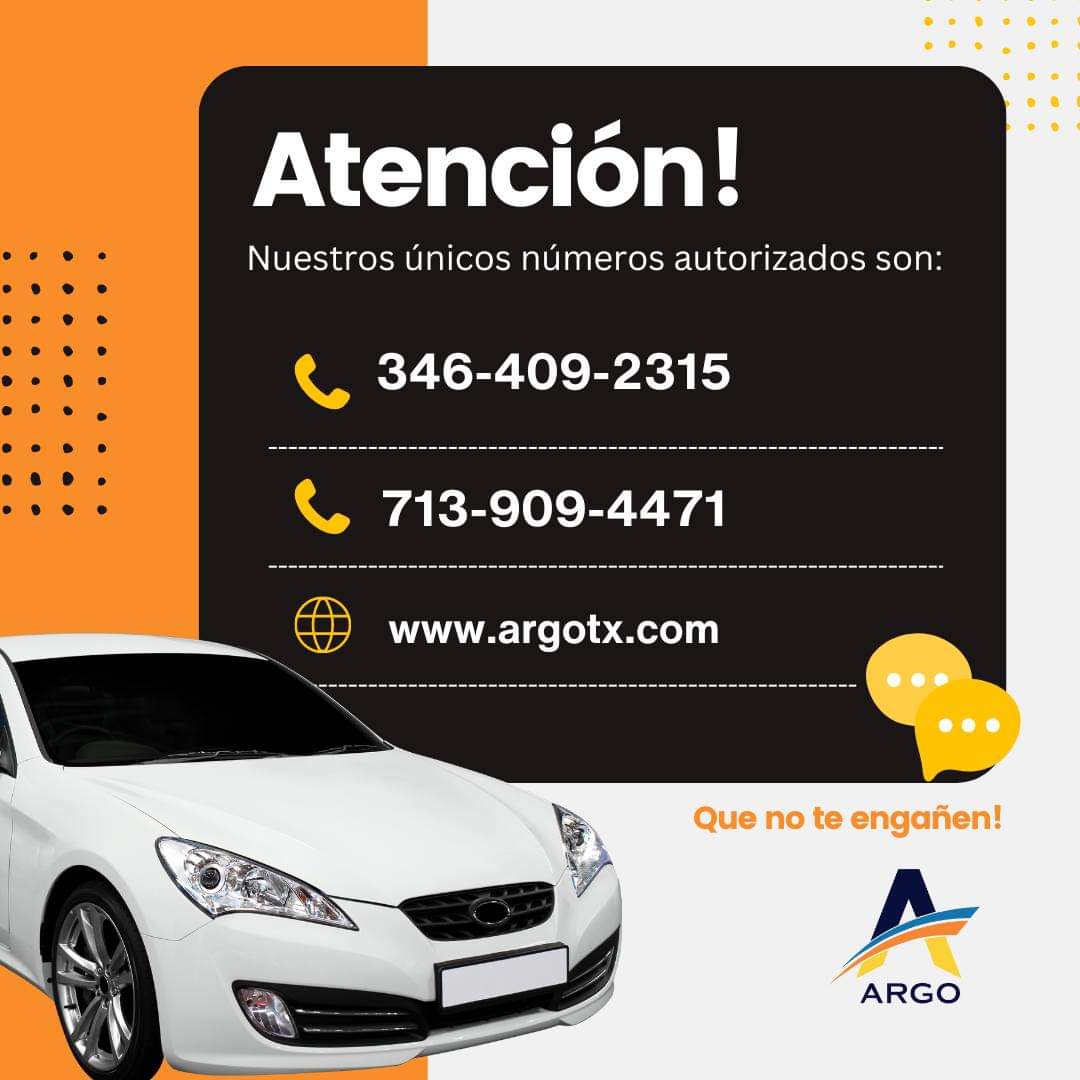 ArgoTexas's tweet photo. Atencion! 

No te dejes engañar, nuestros unicos numeros autorizados por los que puedes contactarnos para realizar tu cotizacion son:

☎️346 409 2315
☎️713 909 4471
https://t.co/5OUnzWdsYj

Verifica la informacion antesde dar tus datos personales.
Argo te cuida https://t.co/pkCXfJt0XS