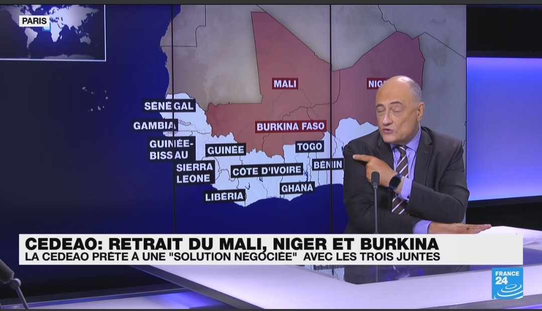 DelphineSankara's tweet photo. 🔴#AES et le Club des LAQUAIS @ecowas_cedeao !

Ce #Gauthier_Rybinski soi-disant Spécialiste de l'#Afrique sur @FRANCE24 nous disait qu’il y aurait un vide sécuritaire quand on chassait la France🇫🇷 et la #MINUSMA.
Mythomane !

La guerre, contre l'#Afrique, est aussi médiatique ! https://t.co/TgB8oGbjrX