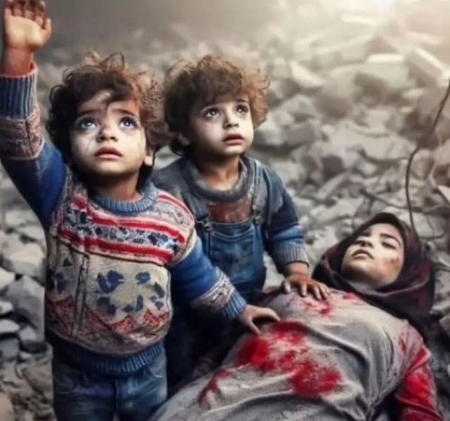 Sizin bu hale düşmenizi izleyen tüm İslam alemine ALLAH hidayet versin. Affedin bizi çoçuklar.😔