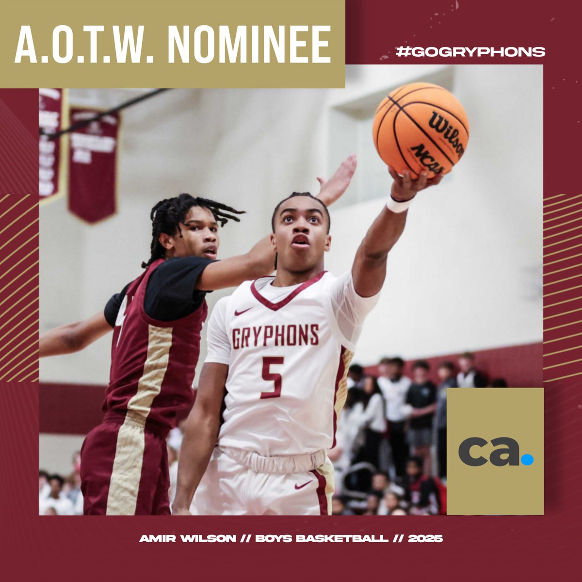 Go Vote Amir Wilson '25 as Commercial Appeal's Athlete of the Week!

Amir is being nominated for his 22-point performance in our region victory versus Northpoint last week.

commercialappeal.com/story/sports/h…

Good job Amir!

#GoGryphons