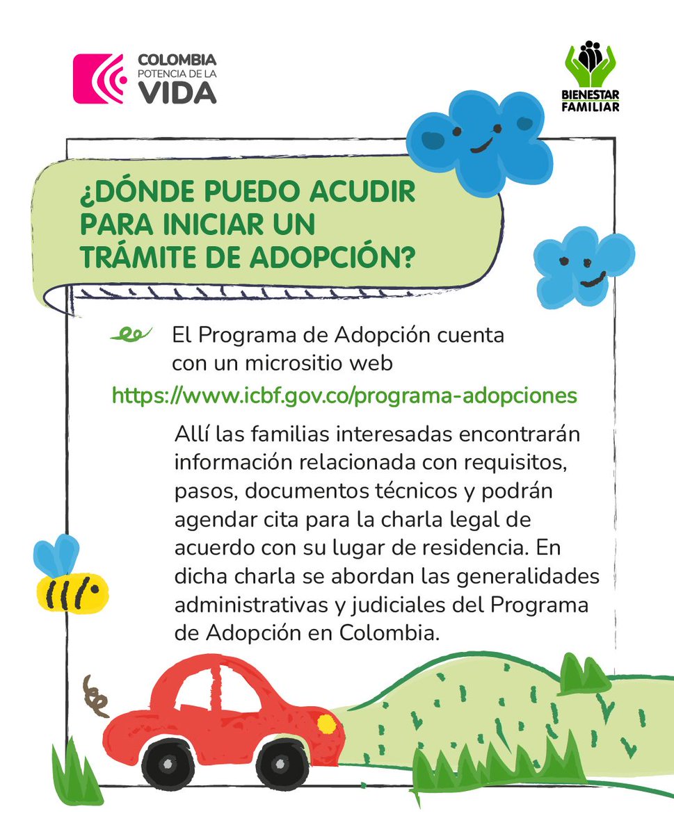 ICBFColombia's tweet photo. Adoptar es uno de los más importantes actos de amor con las niñas y los niños, el cual requiere convicción y responsabilidad.

Conoce algunos datos claves sobre este proceso realizado por el ICBF y resuelve tus inquietudes.  

¡Más niños y niñas encontrando un hogar 🏠 ! 🌈 https://t.co/R0FsfldRDF
