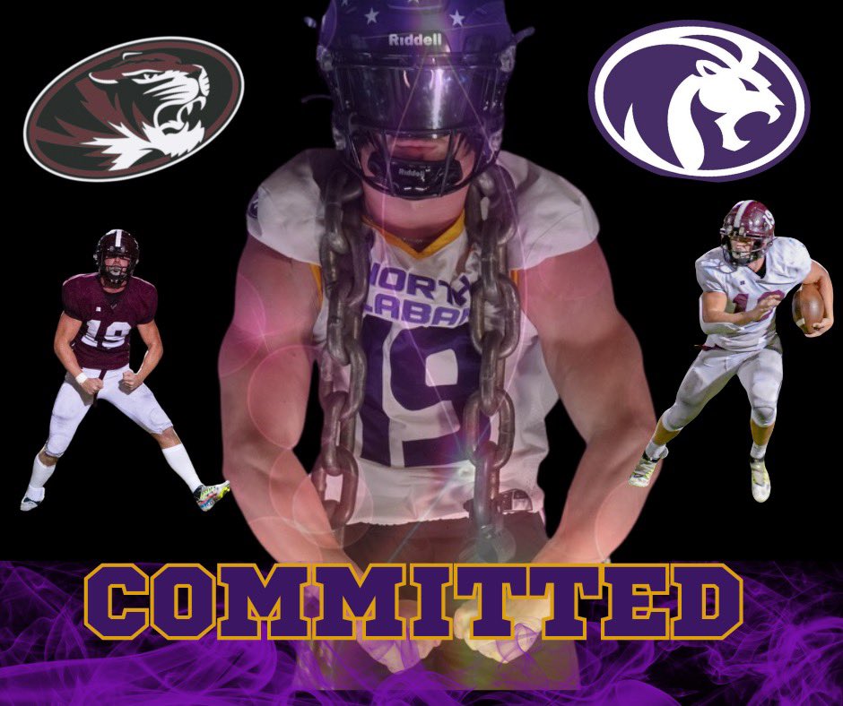 I am blessed and honored to announce I am committing to continue my academic and athletic career at the University of North Alabama! <a href="/CoachCruce/">Morgan Cruce</a> <a href="/BrentDearmon/">Brent Dearmon</a> <a href="/Coach_Hutch68/">Richard Hutchings</a> <a href="/lc_therealtiger/">TherealLCTigerFootball</a> <a href="/UNAFootball/">North Alabama Football</a>