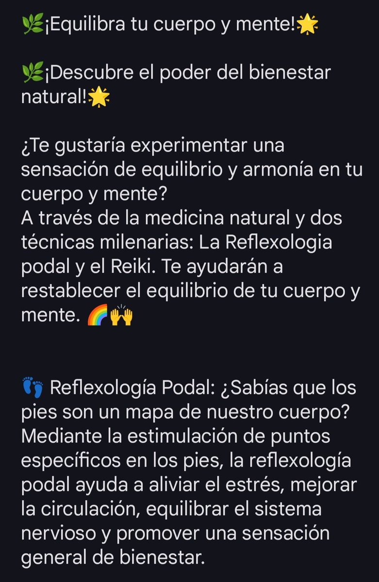 Bienestarn14603's tweet photo. #ReflexologiaPodal #Reiki #BienestarNatural #Salamanca https://t.co/CzIJtBhOnx
