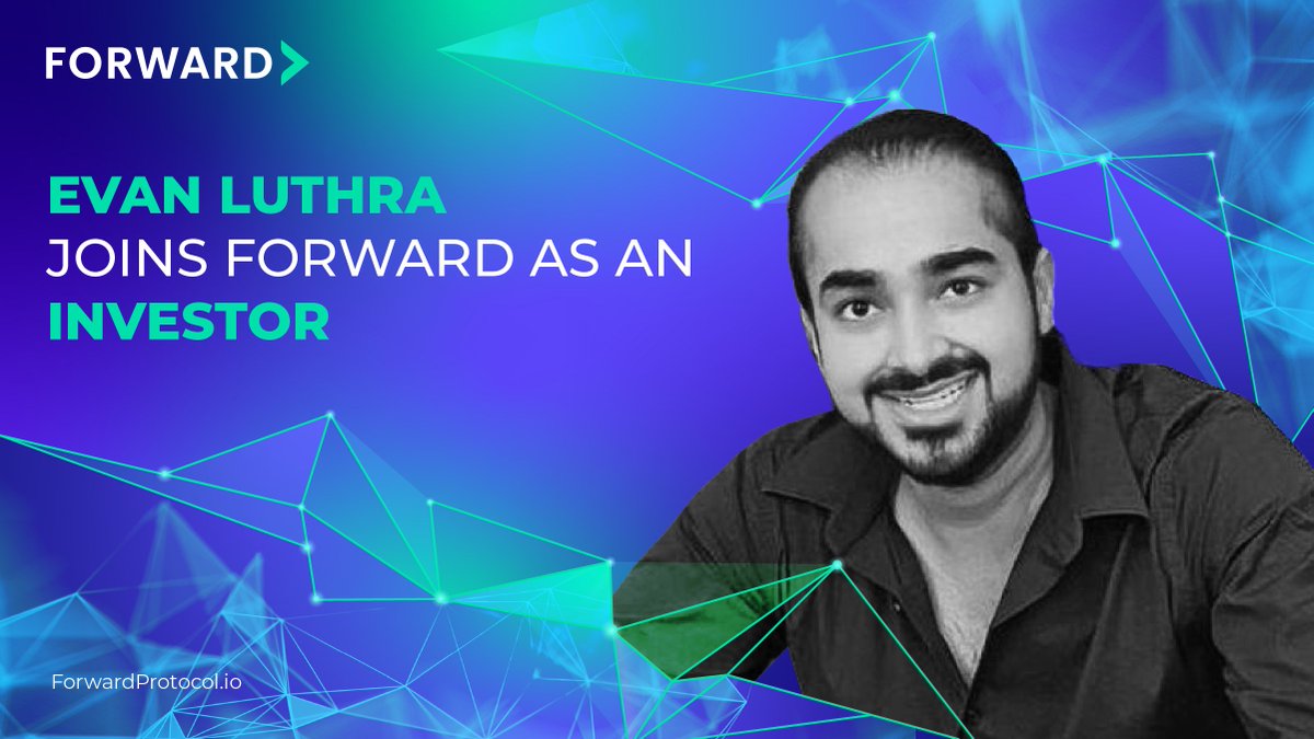 Time to welcome another tech hero to the #ForwardLeague! 💫

<a href="/EvanLuthra/">Evan Luthra</a> joins #Forward as an Investor 🚀

At just 27, he has taken the tech world by storm, earning a spot in Forbes 30 under 30 and sparking a sensational #Web3 revolution 😱

💸 Evan’s ventures boast a staggering