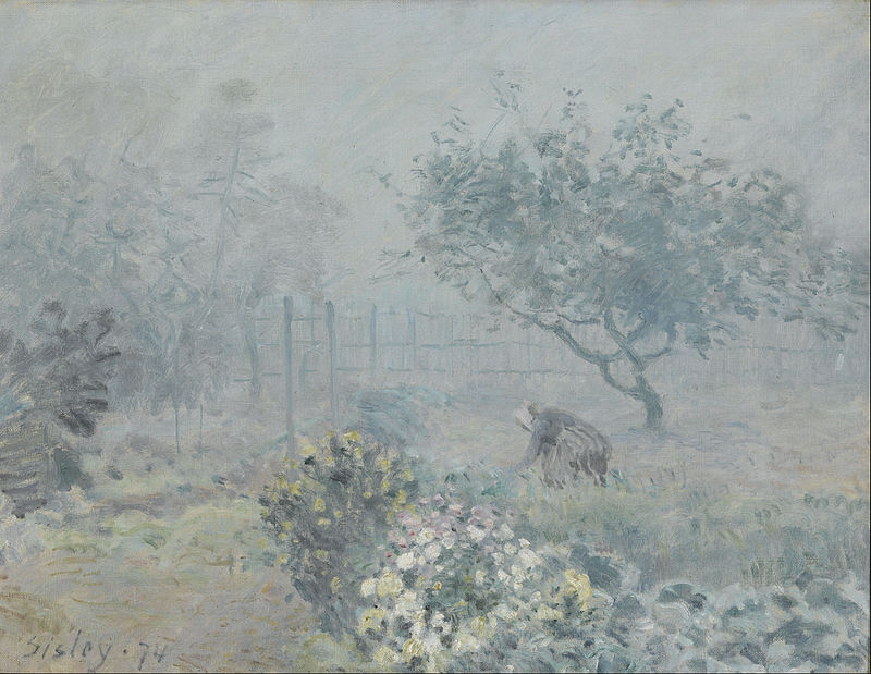 #QuadroDelGiorno
🎨#AlfredSisley (30 ottobre 1839 – #29gennaio 1899) - La nebbia, Voisins, 1874.
Olio su tela: 50,5×65 cm.
Museo d'Orsay, Parigi