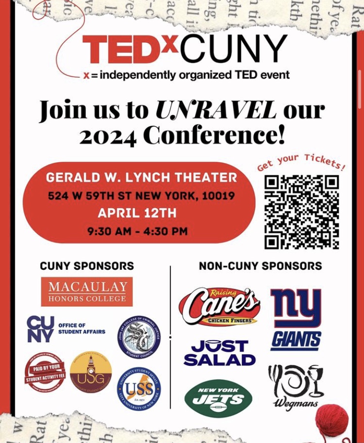 Join USS and @TEDxCUNY in a quest to unravel the complexities of life and weave the fabric of our future! Hear from speakers from all around CUNY. Tell a friend. RSVP at the link below: eventbrite.com/e/tedxcuny-202… #USSCUNY