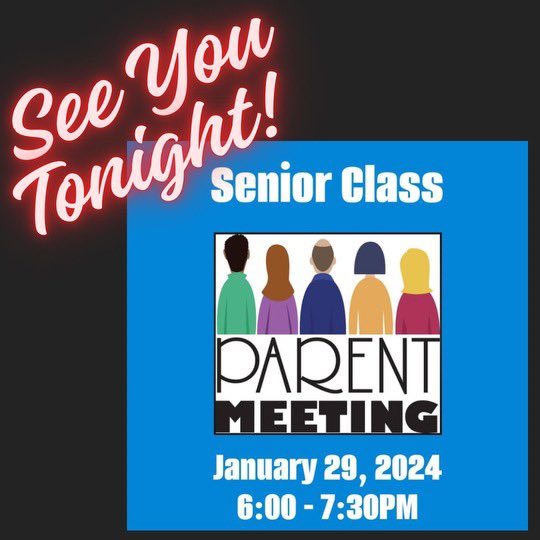Senior Class Parent/Guardian Meeting...TONIGHT Monday, January 29th at 6pm in the LHS Library. Join Dr. Jones and the senior class directors for more information on upcoming events for the remainder of the school year. We hope to see you there!