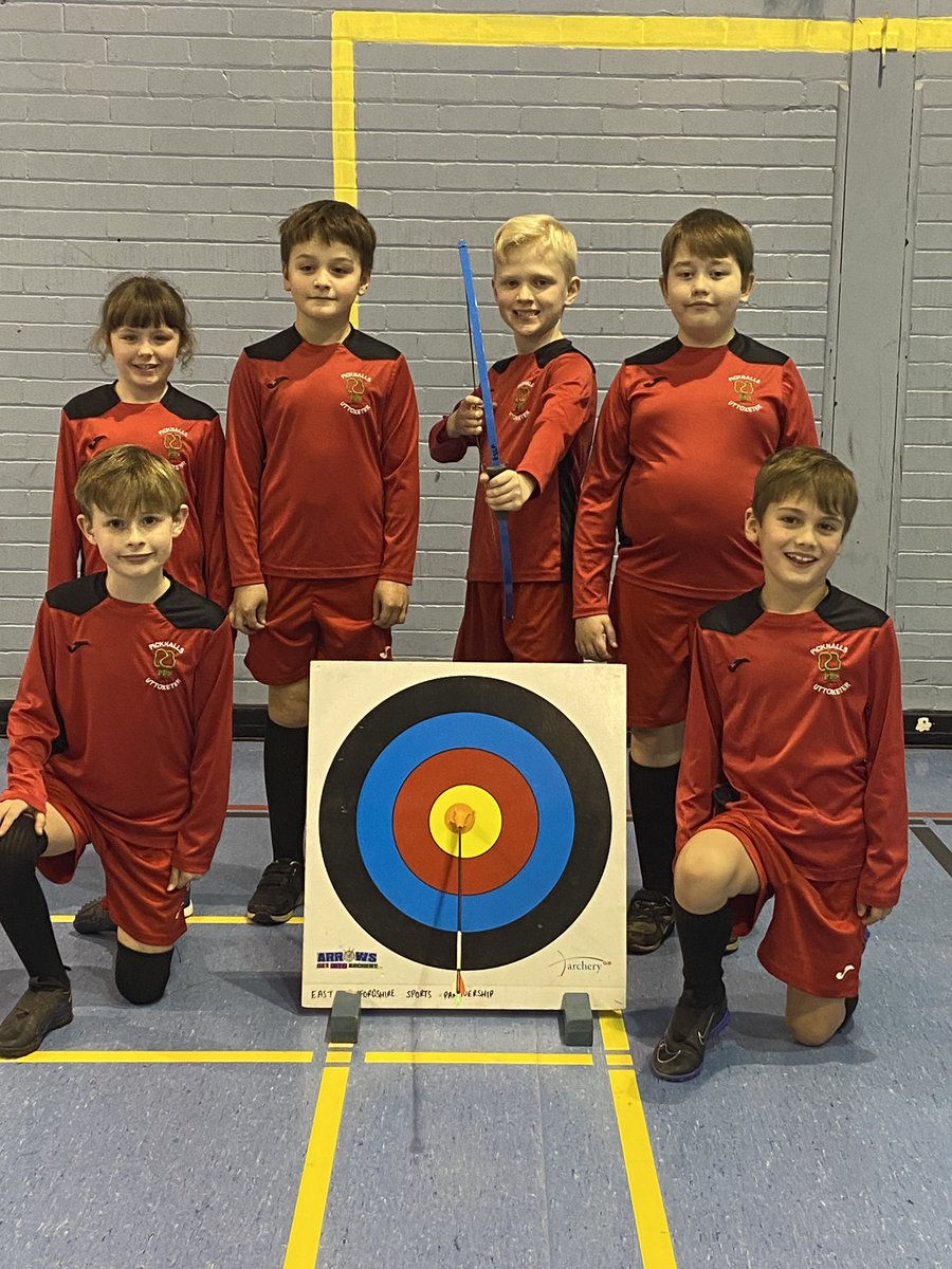 Super shooting at the KS2 Archery this evening in Burton. Both teams were fantastic and we ended the tournament as Champions and 4th place!  @Eaststaffssp @Picknalls