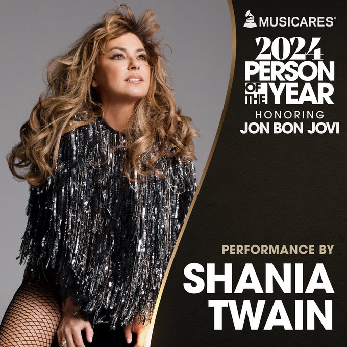 Shania to perform at 2024 MusiCares Person of the Year tribute honoring ...