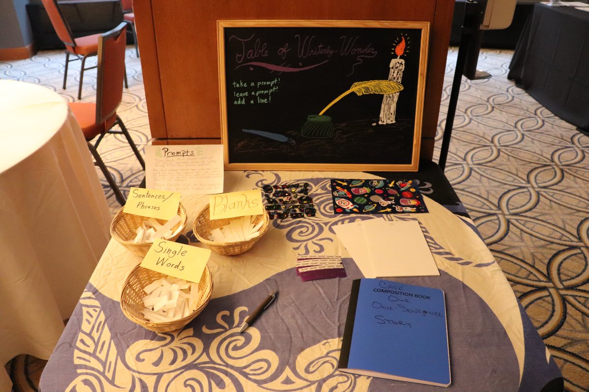 CapriciousGoat's tweet photo. Navigating Capricon's stars - what was once the cafe is now the Salon! Join us in Sheraton Ballroom I, where we'll again host author readings and music, our (in)famous puzzle table, and a variety of resources to fire your creative engines. https://t.co/wo0OuiL1uX https://t.co/rQBnenoHdi