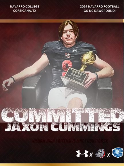 I want to officially close my commitment !! I’m officially locked in as a <a href="/NCDAWGPOUND/">Navarro Football</a> !! Special S/0 to <a href="/coachriordan/">jeff riordan</a> &amp; <a href="/johnsonboi24/">CoAcH JoHnSoN🏈🏀</a> !! Excited for the NEXT chapter !! Thanks again <a href="/mark_gibson9/">Coach Mark Gibson</a>
