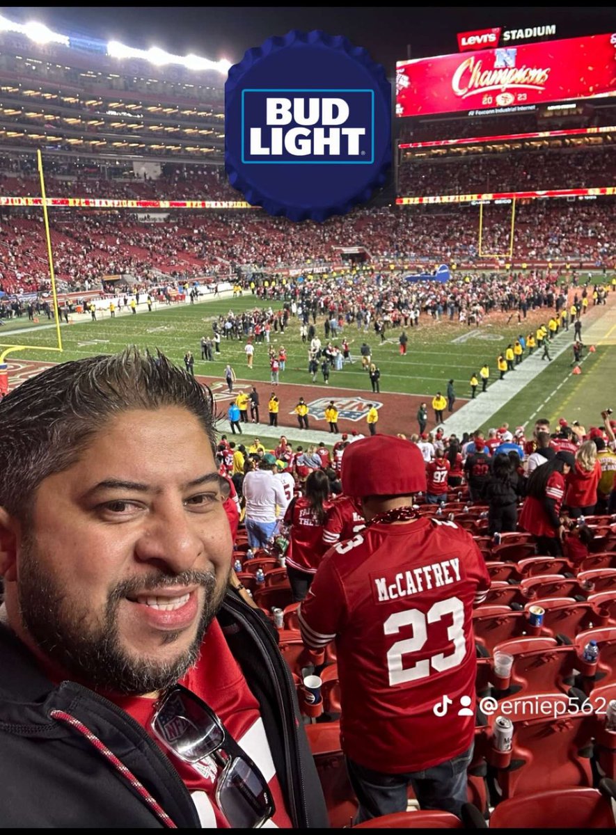 EBpalace's tweet photo. #ScoreASeat #Sweepstakes  niners baby. #budlight  #SuperBowlLVIII https://t.co/HXWECkG6iI