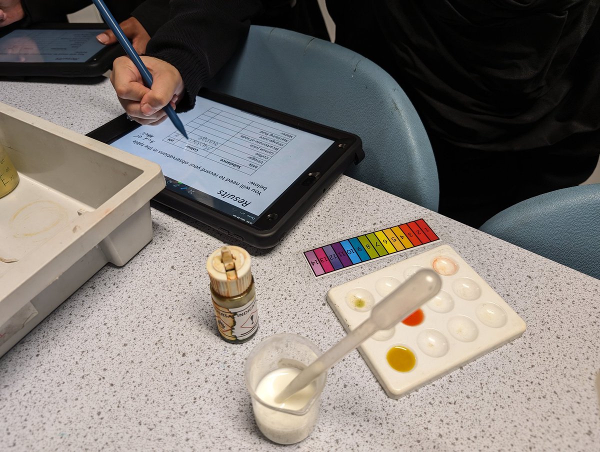 Great use of the iPads by 8XSC1 to support their pH investigation.