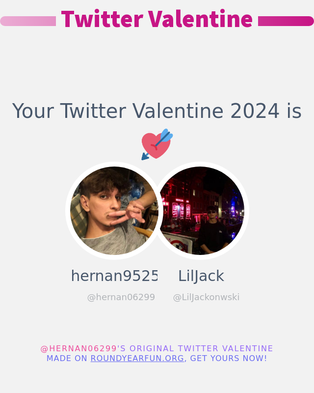 hernan06299's tweet photo. Il mio Amante di San Valentino su Twitter 2024 sarà: @LilJackonwski

➡️ https://t.co/ipBYQJ3RmX #valentinesday2024 #ValentinesDay https://t.co/lJGVJ6lzIV