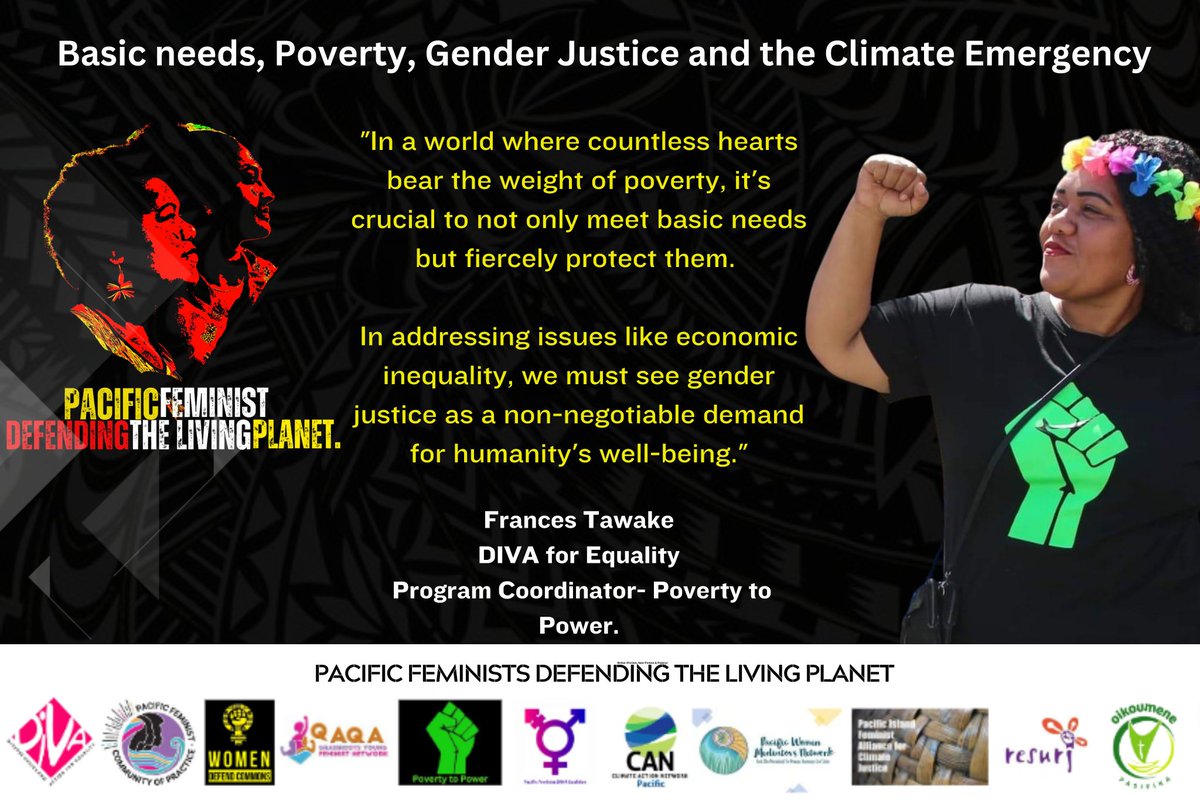 pacfemcop's tweet photo. Poverty can be ended if we #stopgreed, #disrupt and #dismantlepower, and be real on the socio-economic costs and obligations that are imposed on our bodies, families, and communities.
#FeministForTheLivingPlanet #FeministDefendingTheLivingPlanet #PovertyToPower https://t.co/qdr2UurLC7