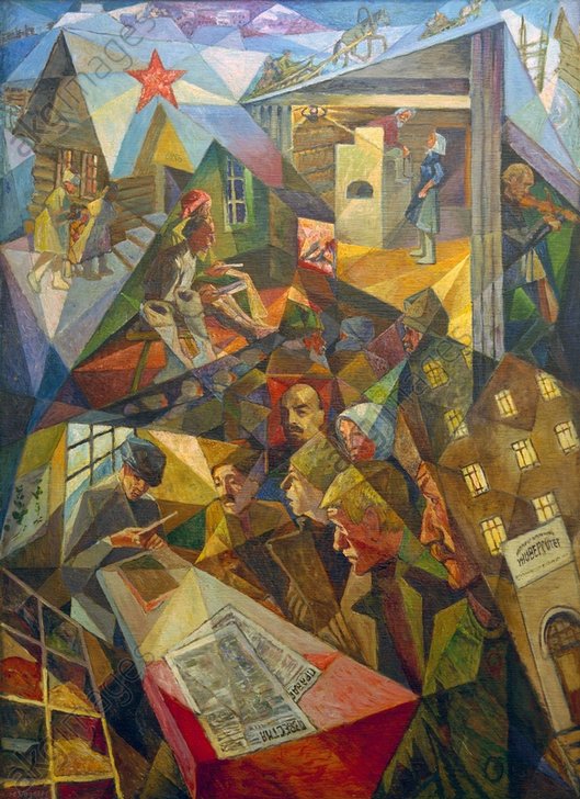 Centenaire de sa mort, Lénine est au centre de cette toile de #heinrichvogeler artiste pluridisciplinaire de la colonie d'artistes de <a href="/worpswede_de/">Worpswede</a> connu pour sa production #jugendstil. Après s'être engagé pendant la guerre, il poursuit sa carrière et part en URSS. #lenine2024