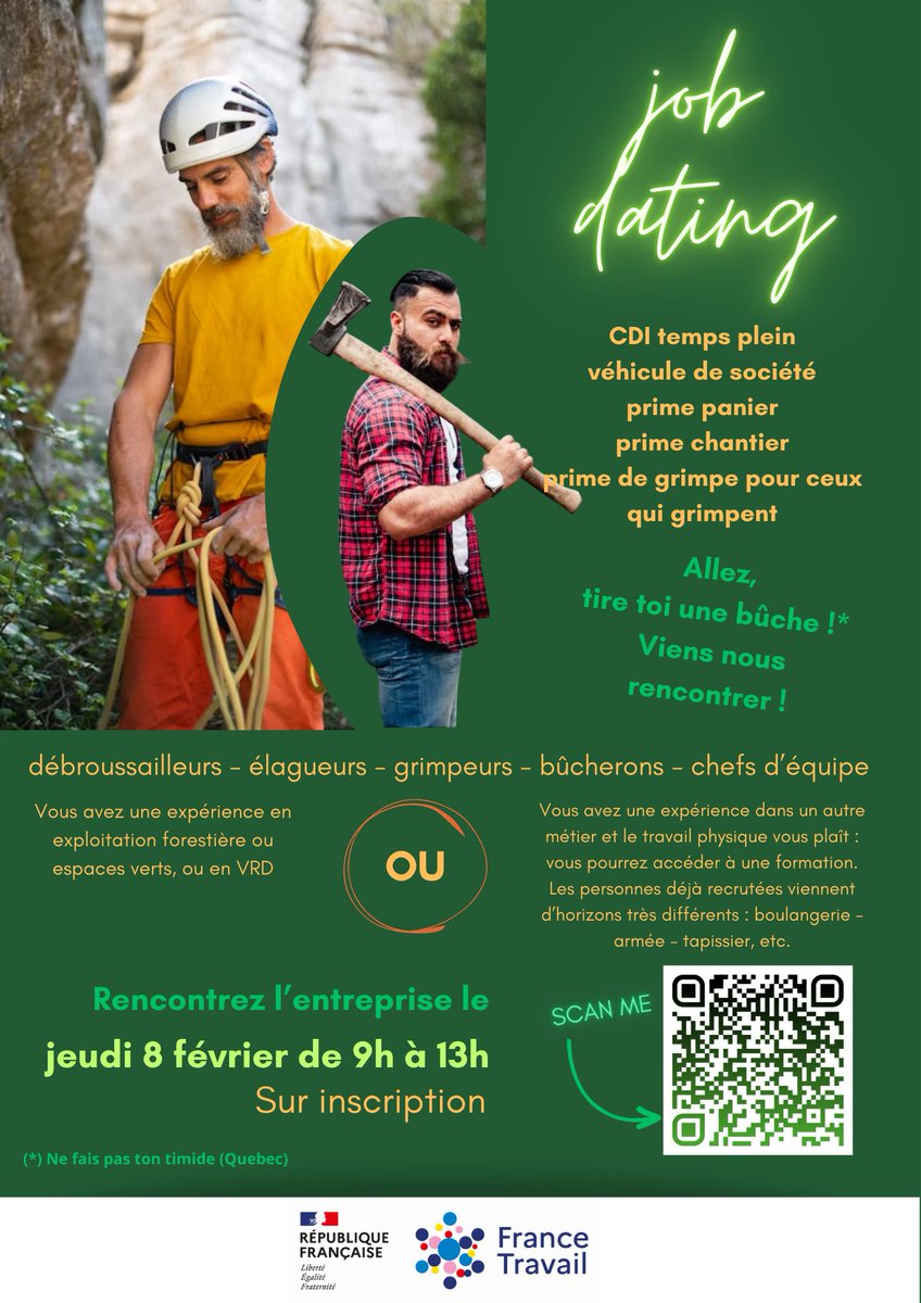 RoyNathali's tweet photo. #TousMobilises|📢 A venir➡️ la semaine prochaine : Job dating 15 postes à pourvoir🌿 https://t.co/08HpbqdFJh