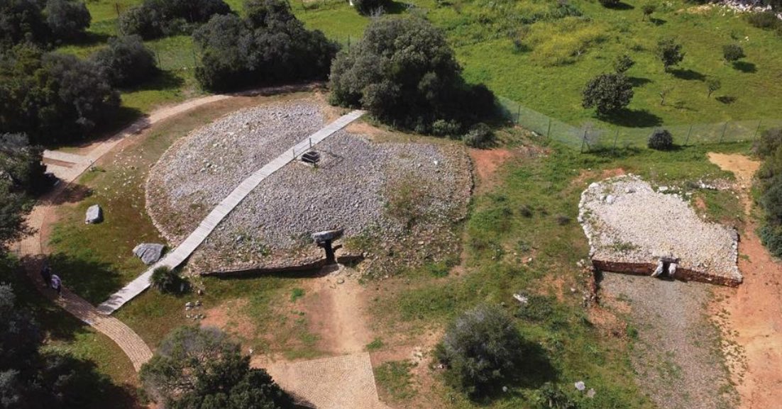 c2000 BC: Megalithic Monuments of Alcalar, On top of a hillside near the town of Portimao is a group of 18 burial mounds that form a necropolis from the Chalcolithic era, around the turn of the third millennium BC. A settlement thrived there and built megalithic monuments out of…